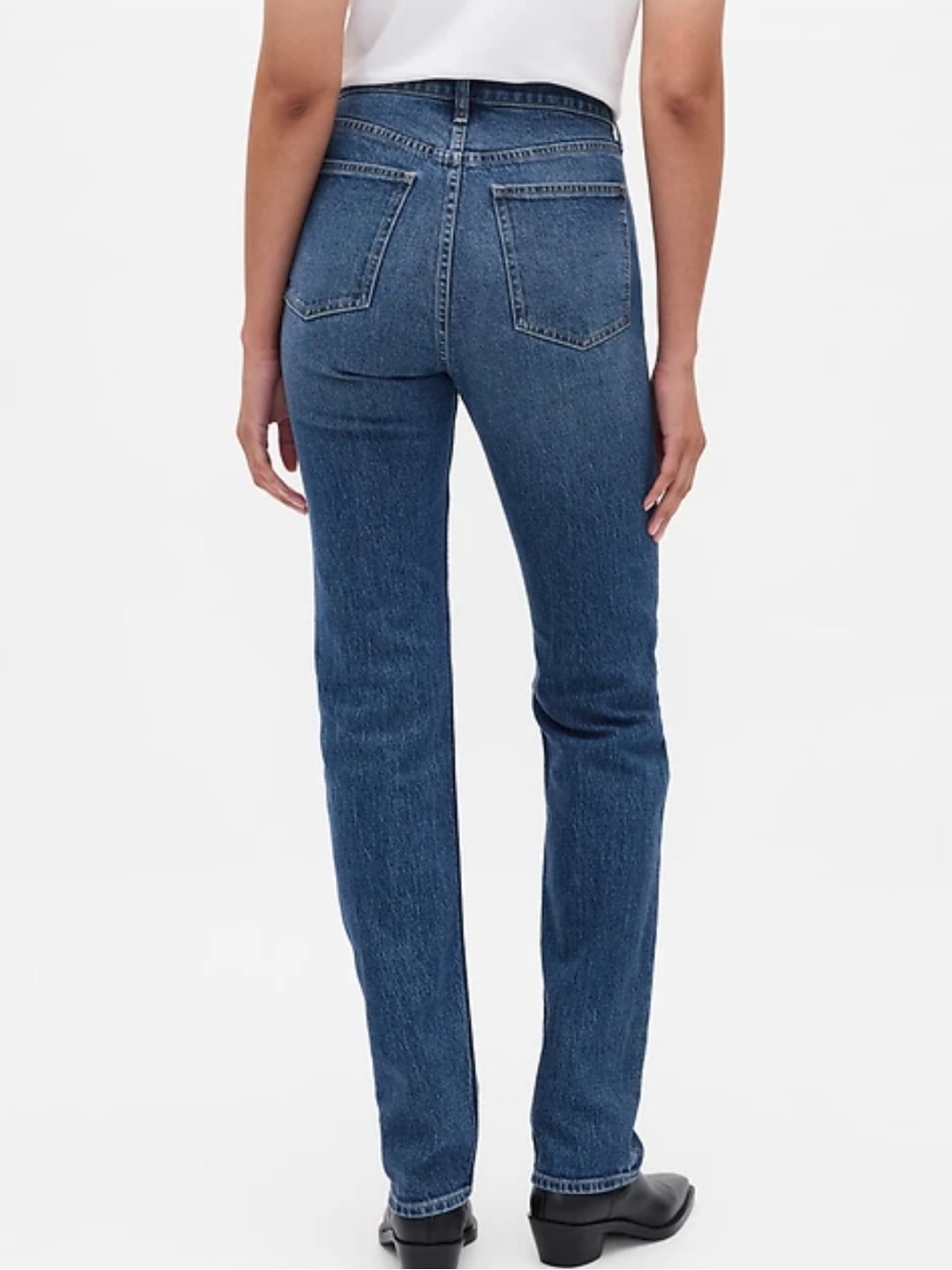 NIP GAP high rise 90s slim straight jeans 27T - Picture 2 of 8